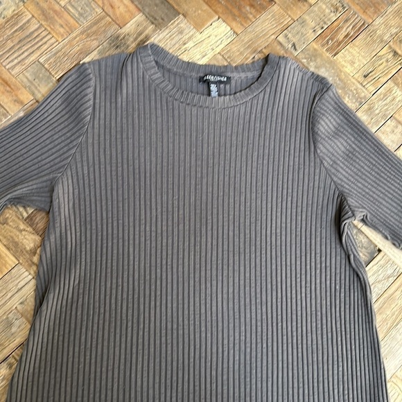 Eileen Fisher Petite Ribbed Knit SS Sweater Top Tee - Picture 2 of 7